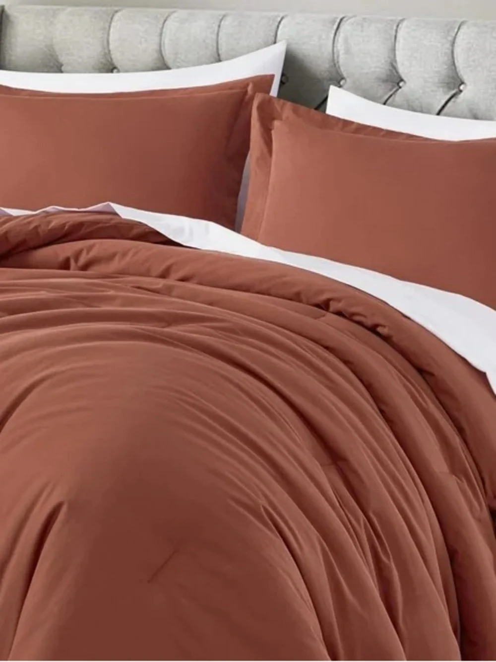 Terracotta queen 100% cotton 3 piece comforter set